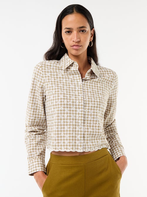 All-Over Embroidered Shirt - Kiabi
