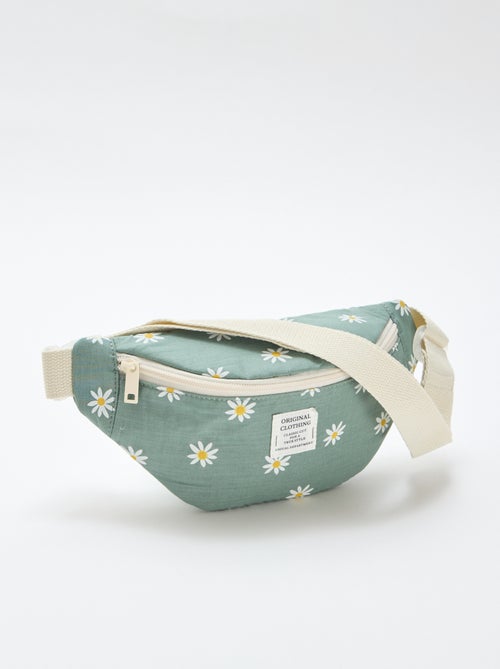 All-over floral print cotton fanny pack - Kiabi