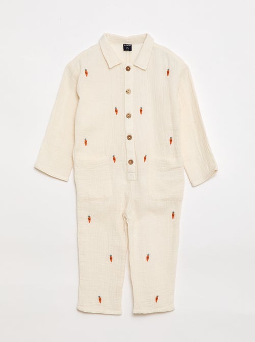 All-Over Print Cotton Romper - Kiabi