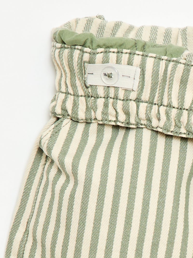 All-Over Print Cotton Shorts Khaki - Kiabi