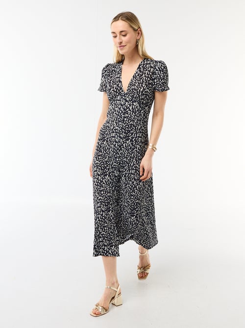 All-Over Print Fine Knit Maxi Dress - Kiabi
