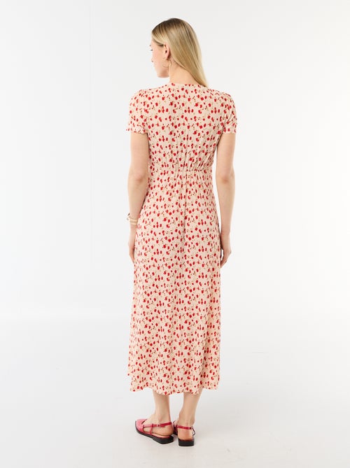 All-Over Print Fine Knit Maxi Dress - Kiabi