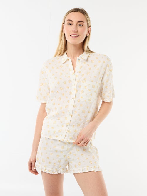 All-Over Print Pajama Top + Shorts Set - Kiabi