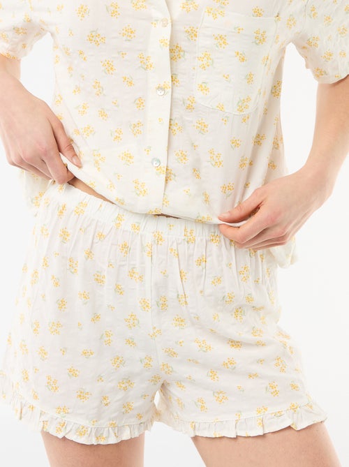 All-Over Print Pajama Top + Shorts Set - Kiabi