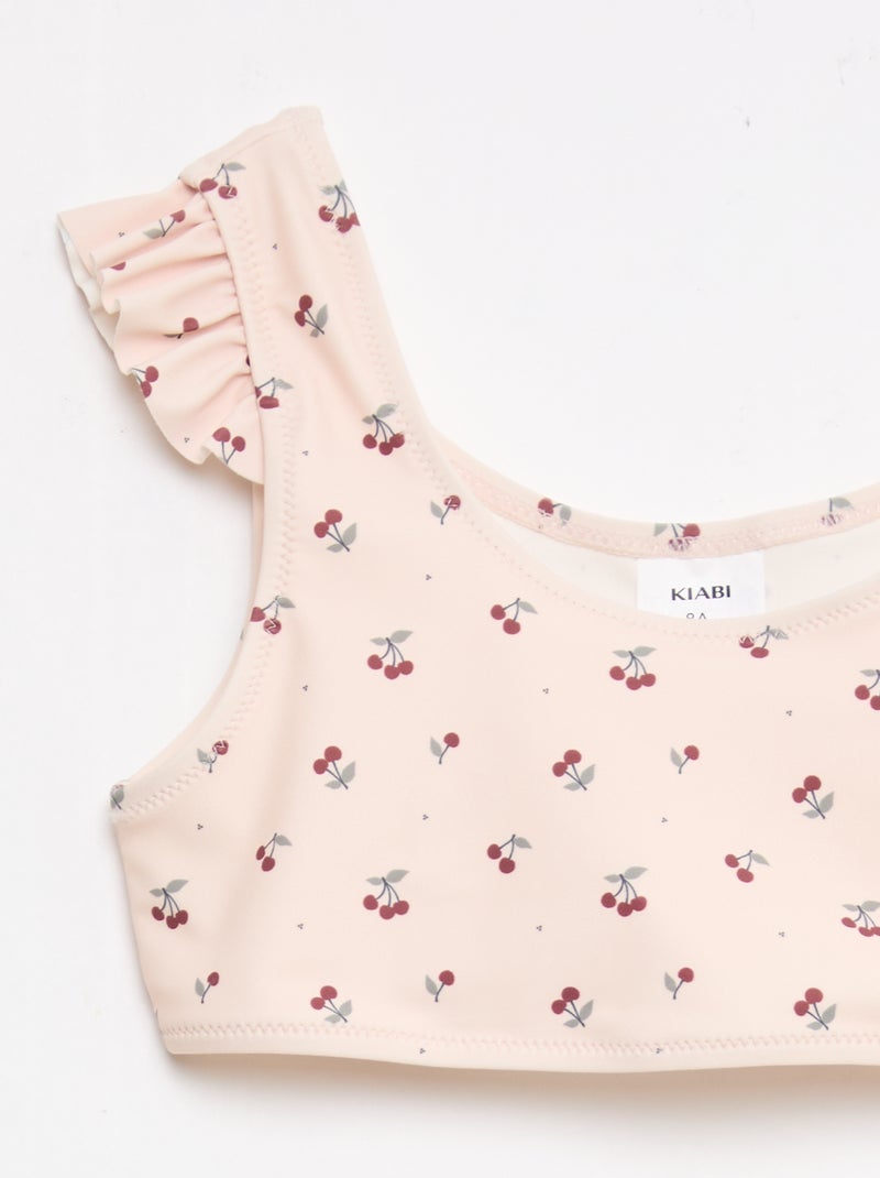 All-Over Print Two-Piece Swimsuit Pink - Kiabi