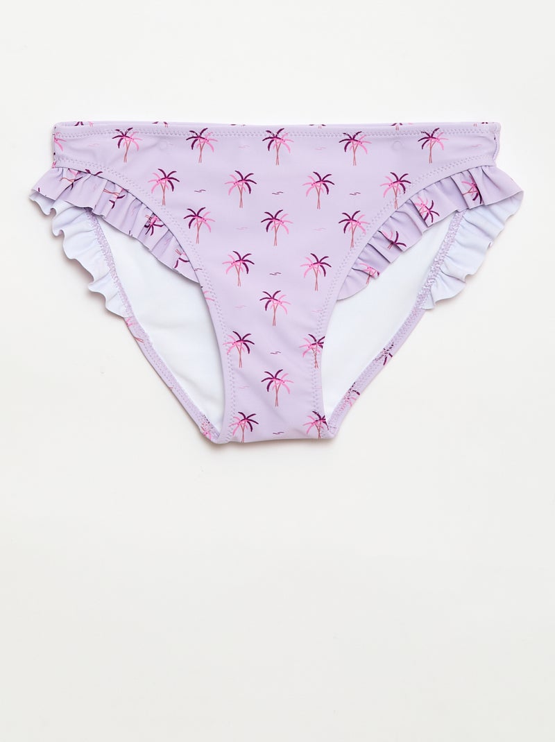 All-Over Print Two-Piece Swimsuit Purple - Kiabi