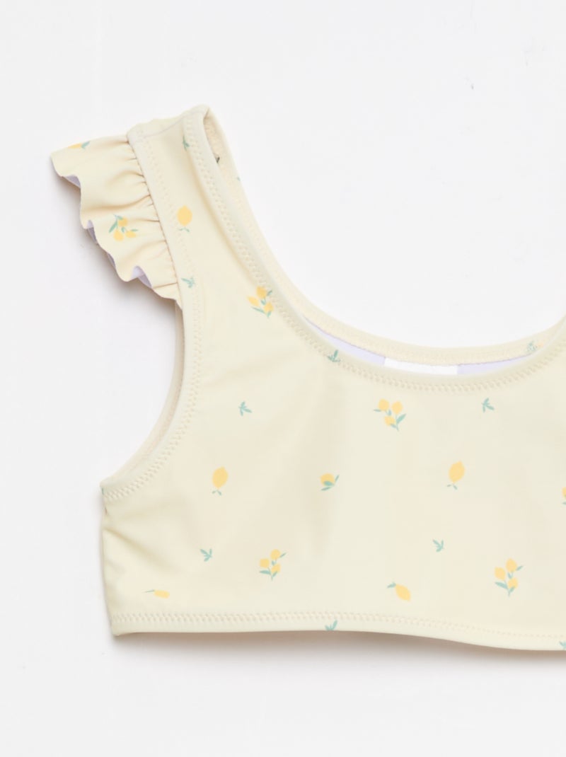 All-Over Print Two-Piece Swimsuit Yellow - Kiabi