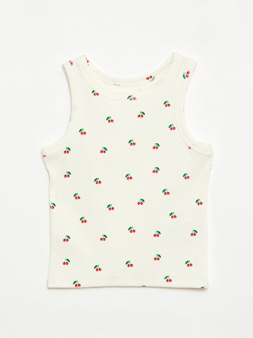 All-Over Ribbed Cotton Tank Top - Kiabi