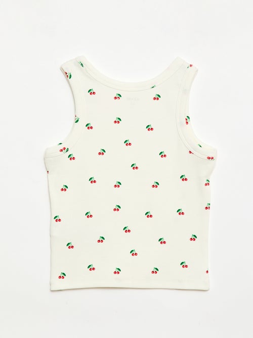 All-Over Ribbed Cotton Tank Top - Kiabi