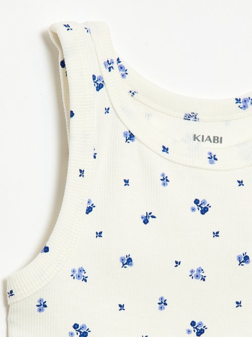 All-Over Ribbed Cotton Tank Top - Kiabi