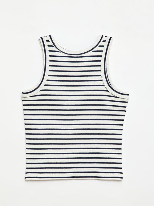 All-Over Ribbed Cotton Tank Top - Kiabi