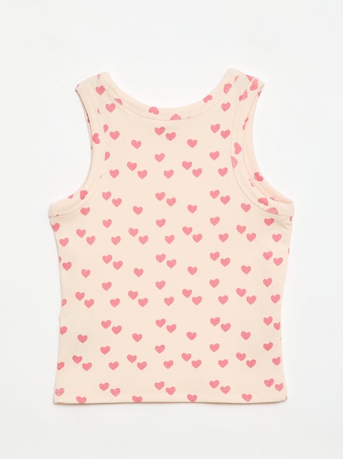 All-Over Ribbed Cotton Tank Top - Kiabi