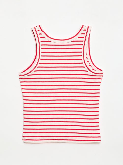 All-Over Ribbed Cotton Tank Top - Kiabi