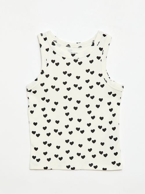 All-Over Ribbed Cotton Tank Top - Kiabi
