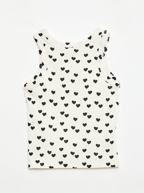 All-Over Ribbed Cotton Tank Top - Kiabi