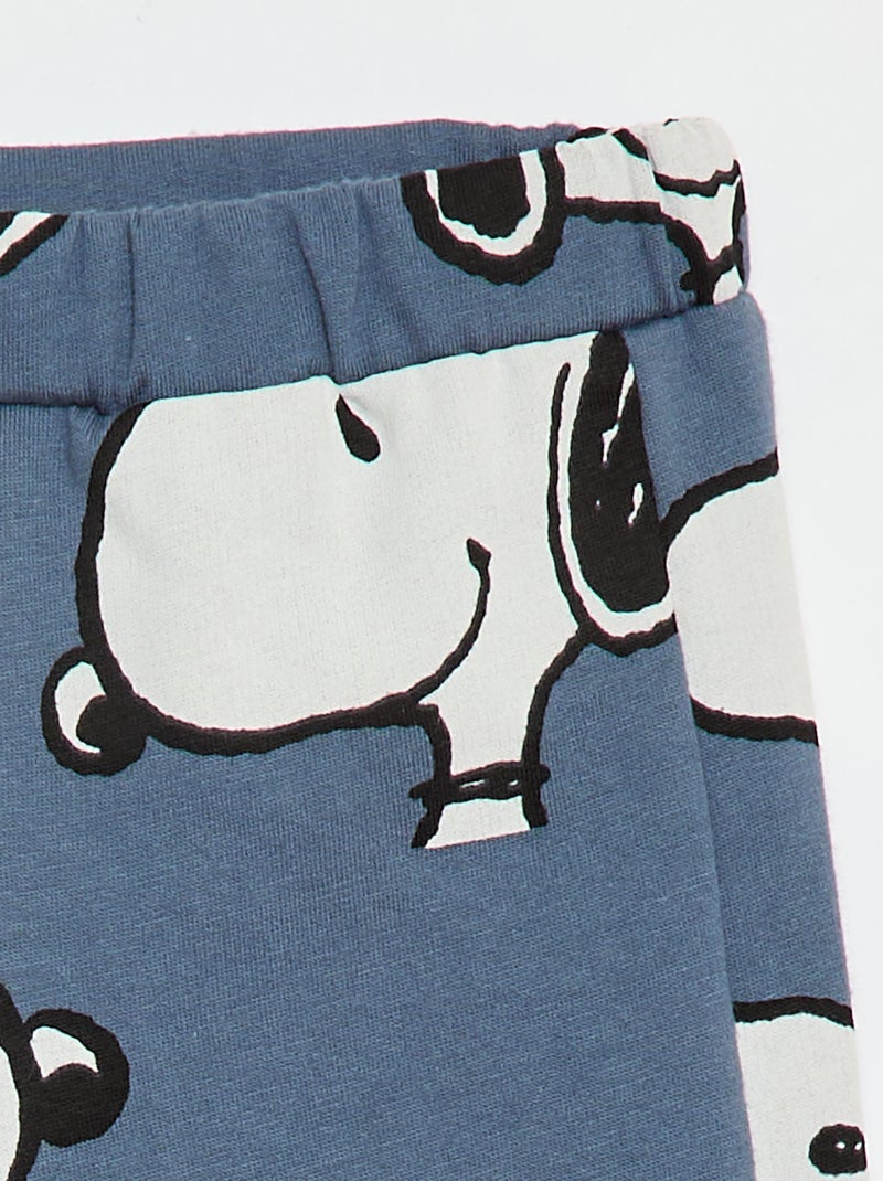 All-over 'Snoopy' print cotton joggers Blue - Kiabi