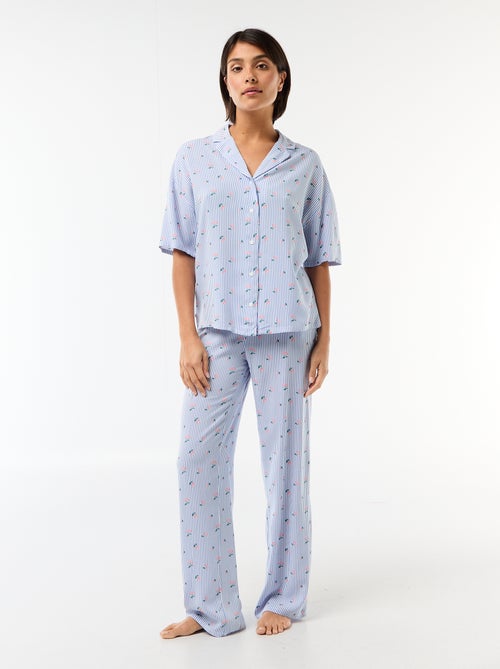 All-Over Striped Nightshirt Set - Kiabi