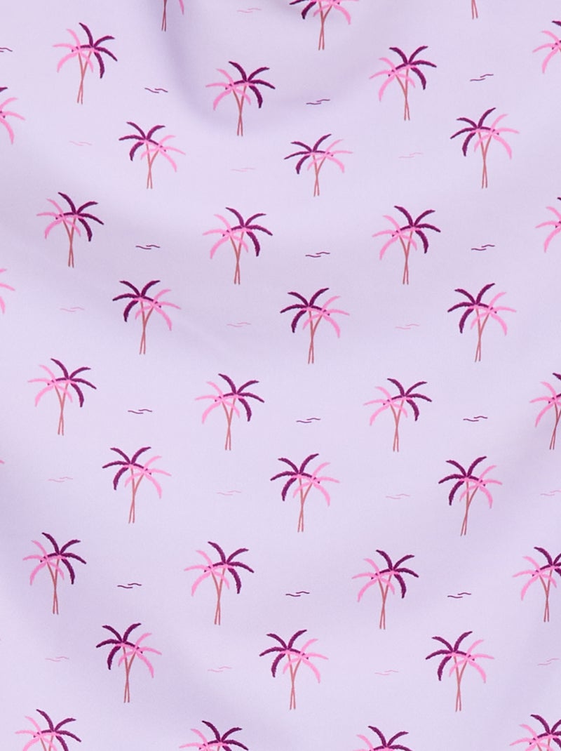 All-over tropical print swimsuit Purple - Kiabi