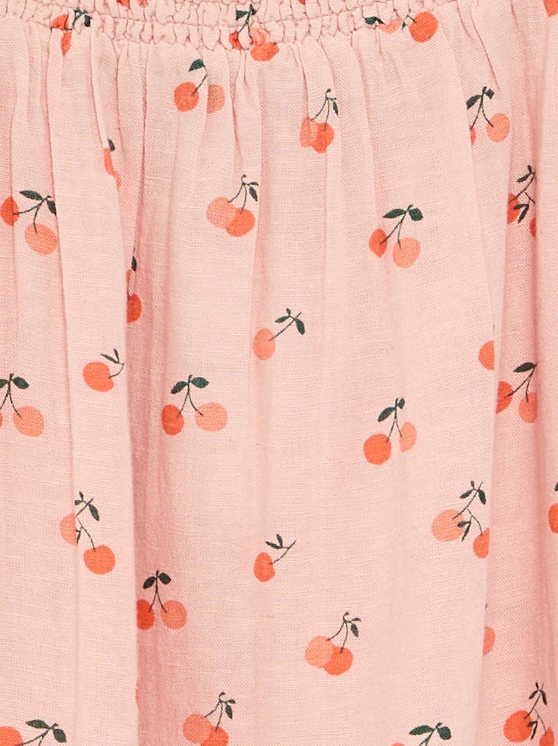 Allover-Kleid mit Spaghettiträgern Rosa - Kiabi