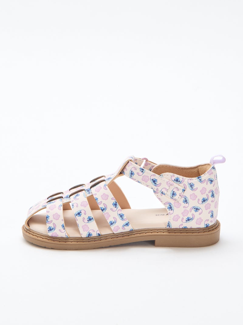 Allover-Riemchensandalen 'Disney' 'Stitch' Rosa - Kiabi