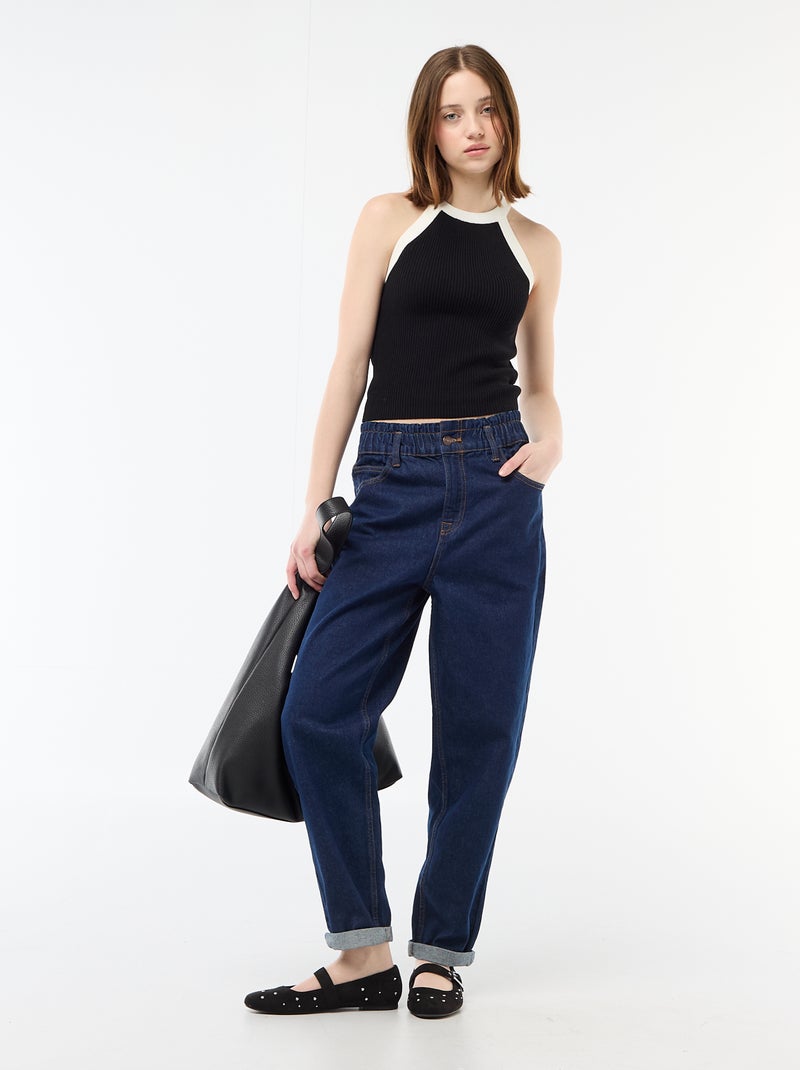 American Armhole Knit Top Black - Kiabi