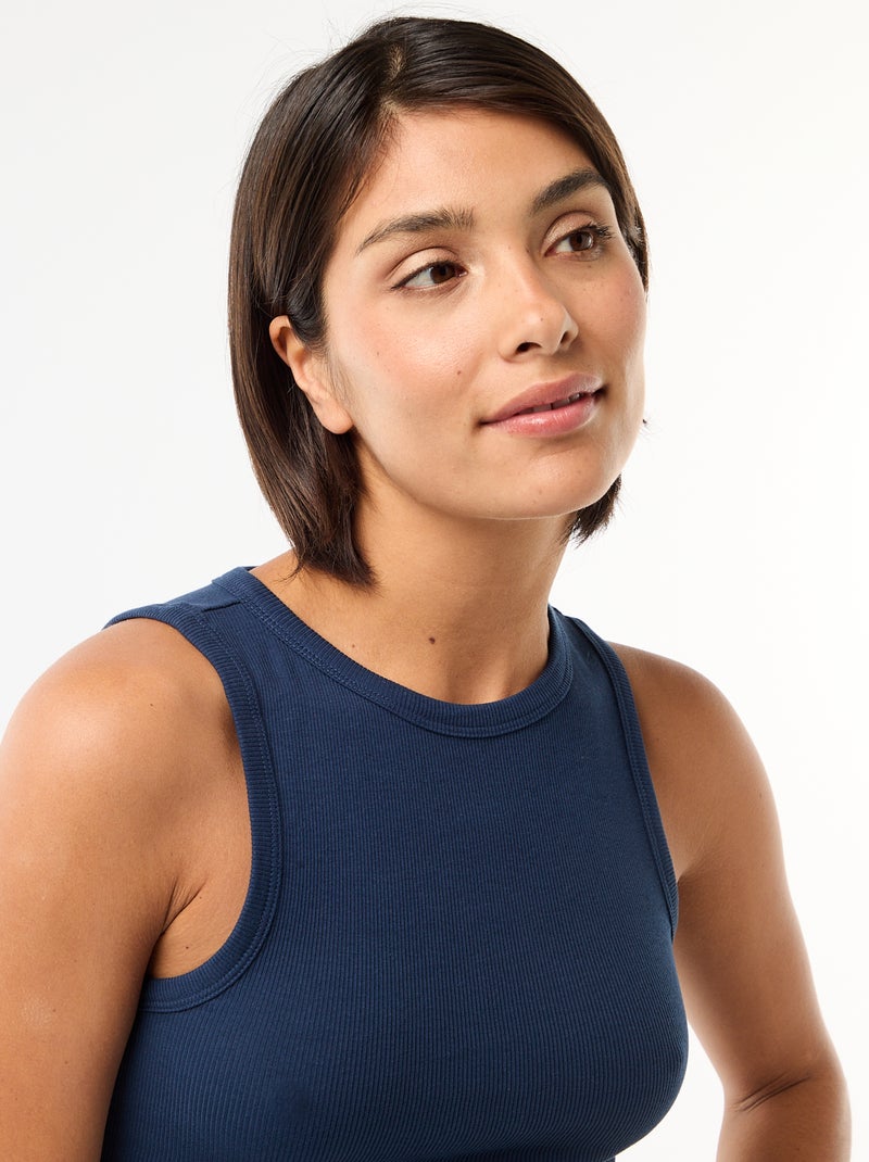 American Armhole Tank Top Blue - Kiabi