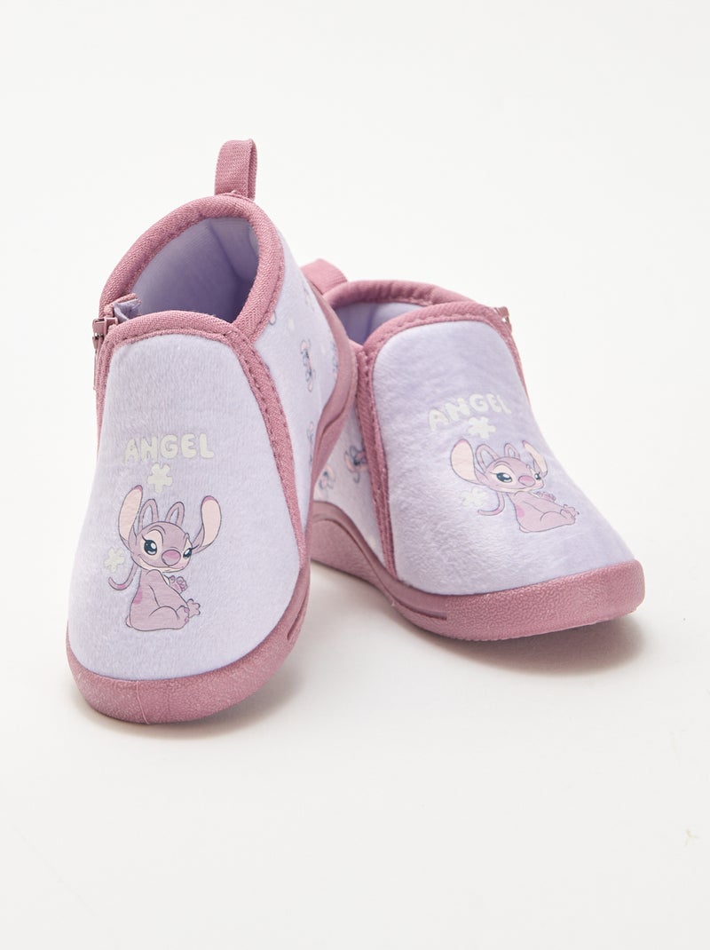 "Angel" "Stitch" Zipped Slippers Pink - Kiabi