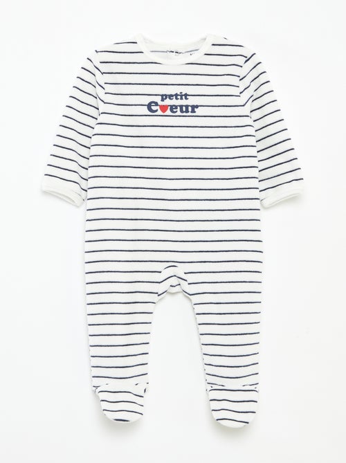 Animated Velour Sleepsuit - Kiabi Animated Velour Sleepsuit - Kiabi