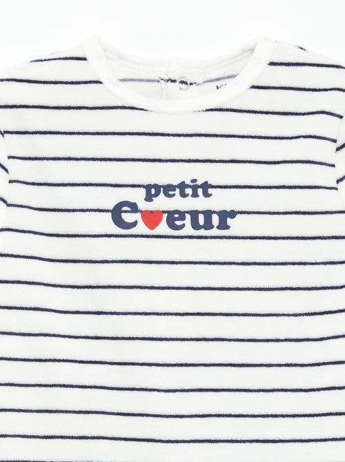 Animated Velour Sleepsuit - Kiabi Animated Velour Sleepsuit - Kiabi