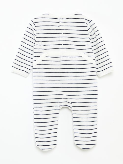 Animated Velour Sleepsuit - Kiabi Animated Velour Sleepsuit - Kiabi