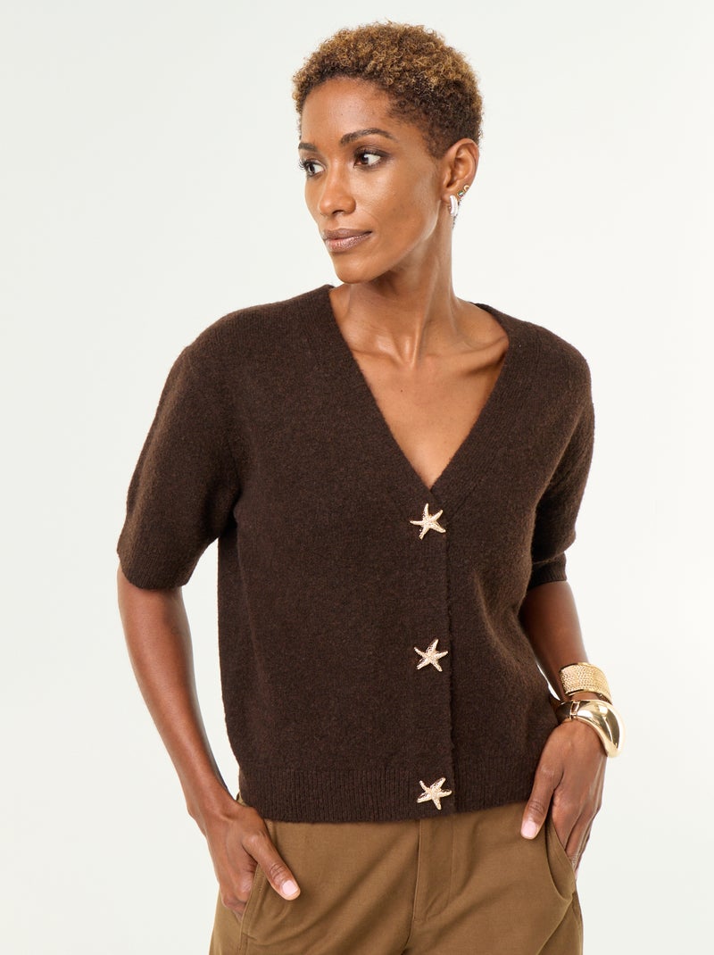Ärmellose V-Neck-Weste Braun - Kiabi