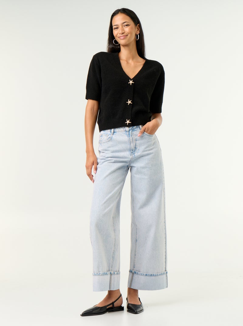 Ärmellose V-Neck-Weste Schwarz - Kiabi