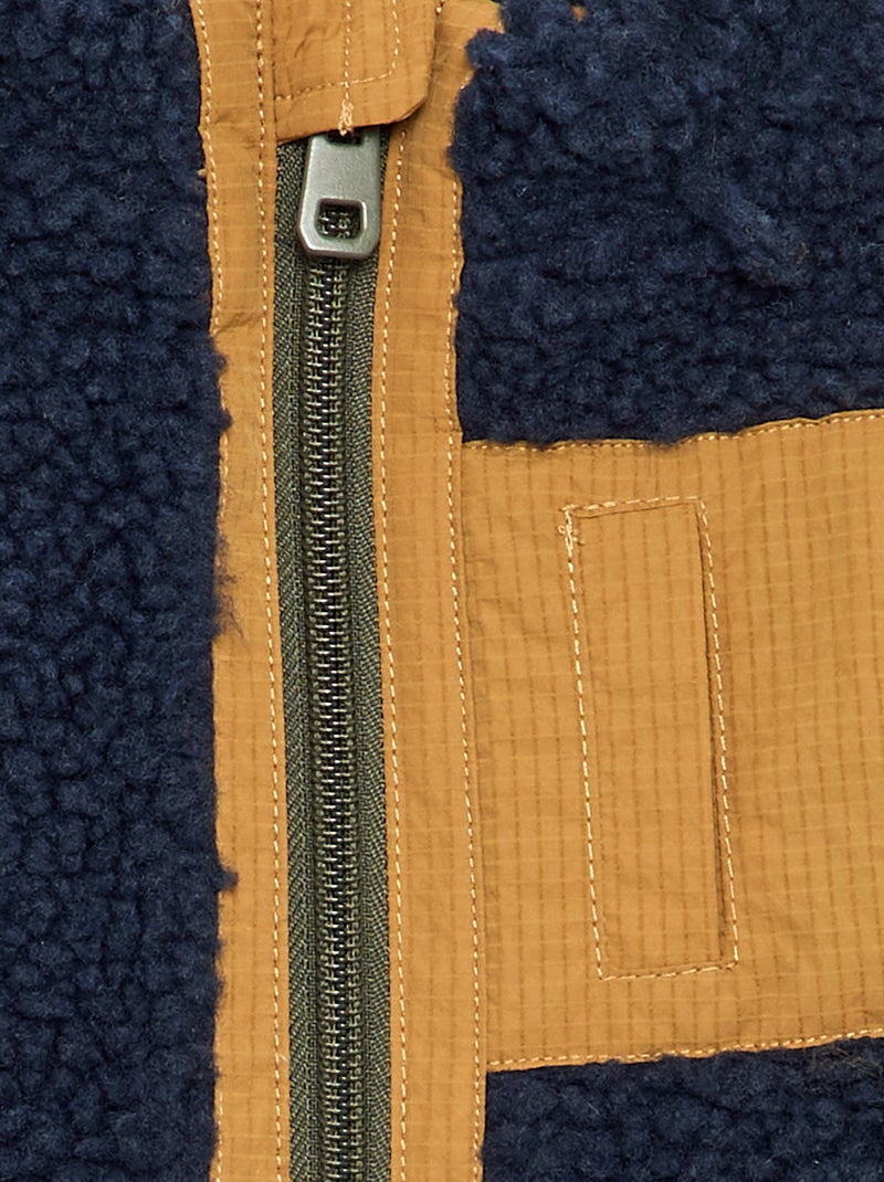 Ärmellose Weste in Lammfell-Optik Bleu - Kiabi