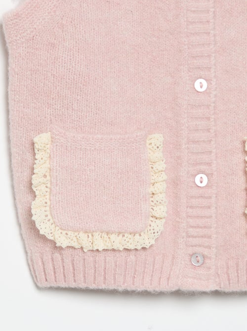 Ärmellose Weste mit bestickten Taschen - Kiabi