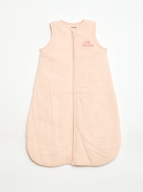 Ärmelloser Baumwoll-Schlafsack mit Reissverschluss, TOG 2 - Kiabi