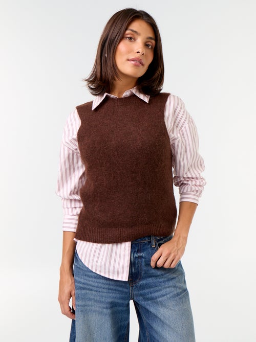 Ärmelloser Mohair-Pullover - Kiabi
