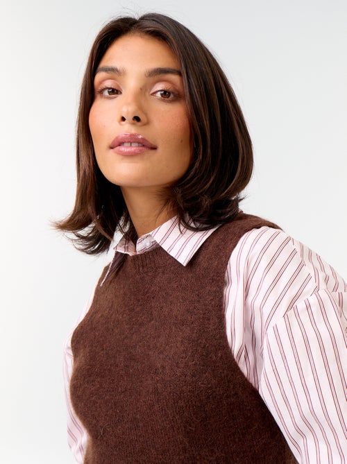 Ärmelloser Mohair-Pullover - Kiabi