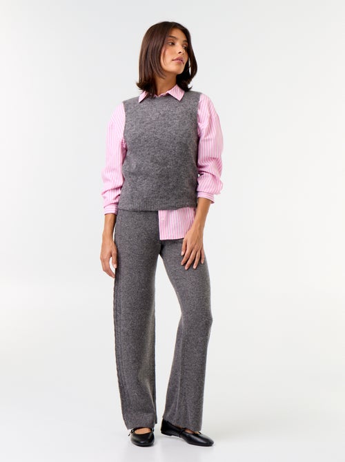 Ärmelloser Mohair-Pullover - Kiabi