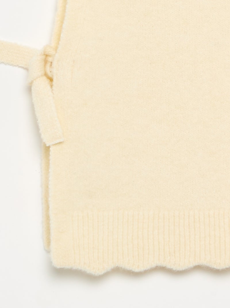 Ärmelloser Pullover Ecru - Kiabi