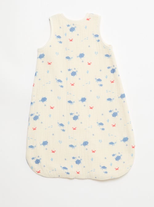 Ärmelloser Schlafsack aus Baumwollgaze mit Motiv, TOG 1 - Kiabi