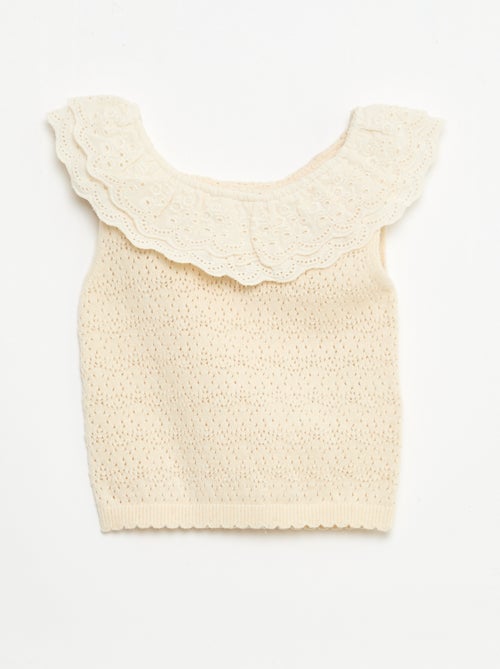 Ärmelloser Strickpullover - Kiabi