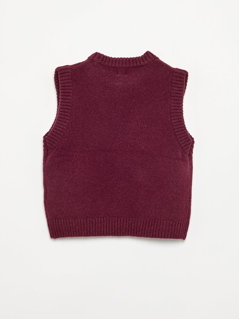 Ärmelloser unifarbener Pulli Rosa - Kiabi
