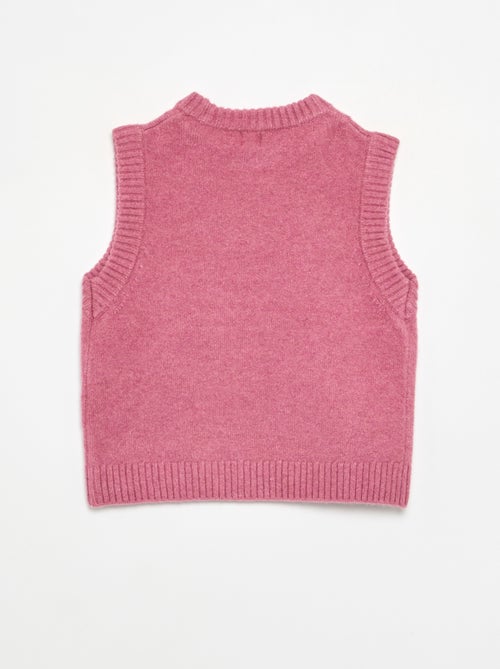 Ärmelloser unifarbener Pulli - Kiabi