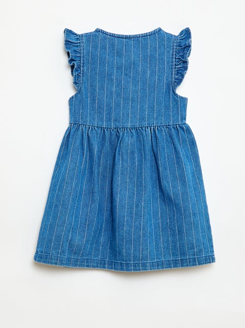 Ärmelloses Denim-Kleid mit verspielten Schleifen - Kiabi
