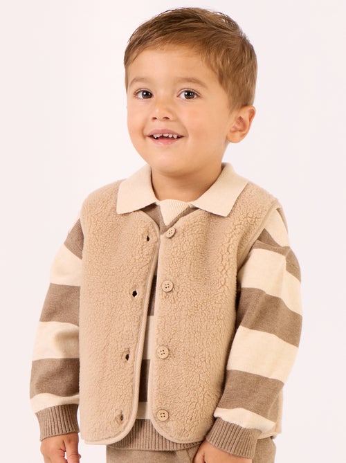 Ärmelloses Gilet in Teddyfell-Optik - Kiabi