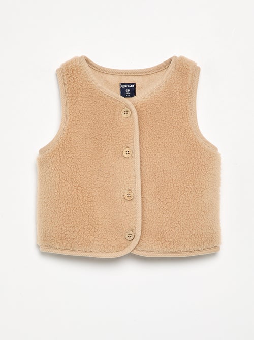 Ärmelloses Gilet in Teddyfell-Optik - Kiabi