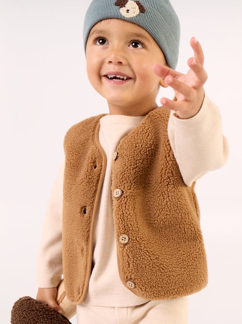 Ärmelloses Gilet in Teddyfell-Optik - Kiabi