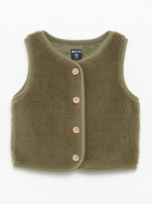 Ärmelloses Gilet in Teddyfell-Optik - Kiabi