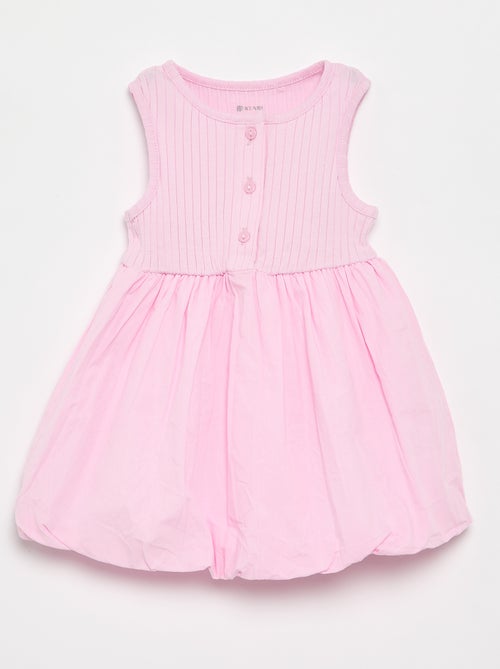 Ärmelloses Kleid im Materialmix - Kiabi Ärmelloses Kleid im Materialmix - Kiabi
