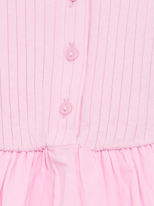Ärmelloses Kleid im Materialmix - Kiabi Ärmelloses Kleid im Materialmix - Kiabi